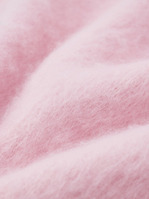 Pink Oversized Fringed Scarf