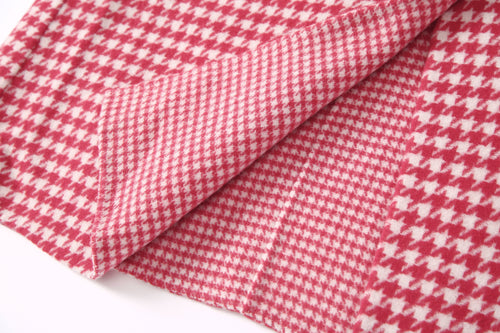 White & Pink Houndstooth Coat - Urlazh New York