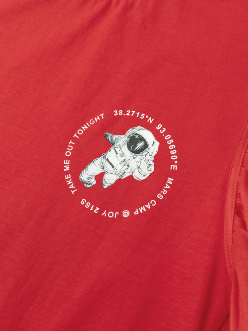 Red Astronaut Printed T-shirt - Urlazh New York