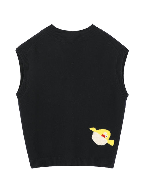 Angry Bird Cashmere Vest - Urlazh New York