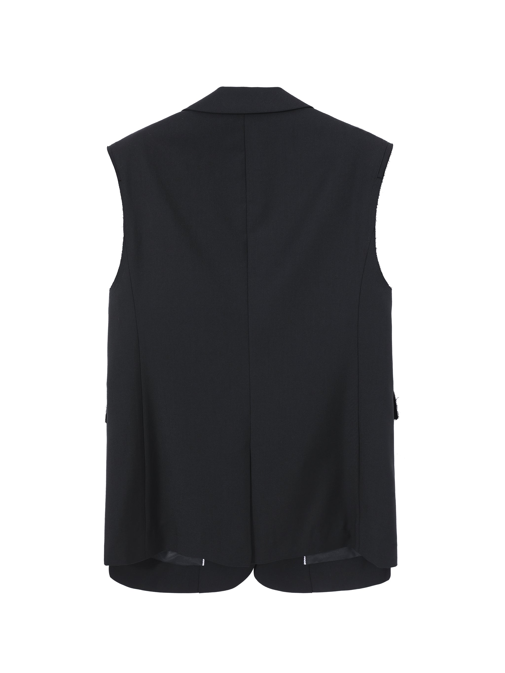 Black Deconstructed Suit Vest | Urlazh – Urlazh New York