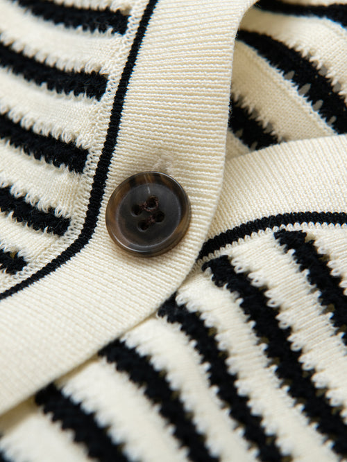 Classic Striped Knit Cardigan