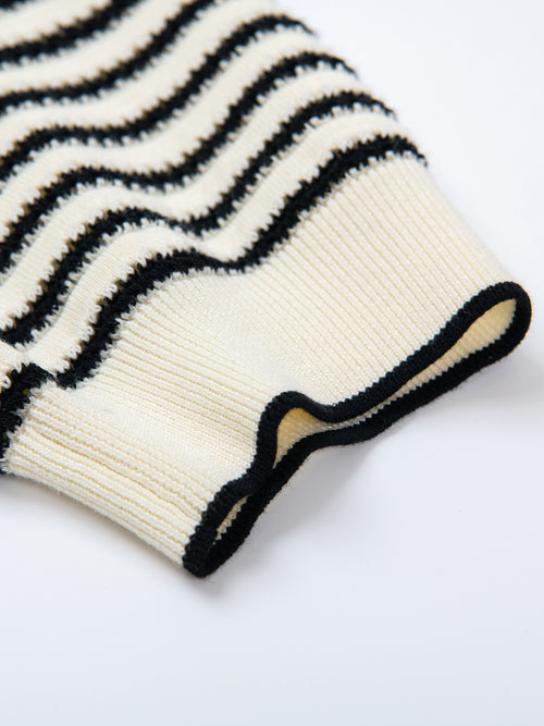 Classic Striped Knit Cardigan