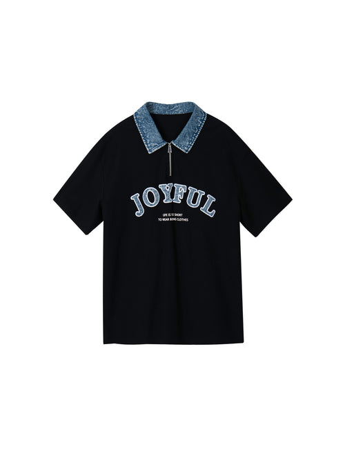 T-shirt d'école rétro 'JOYFUL'
