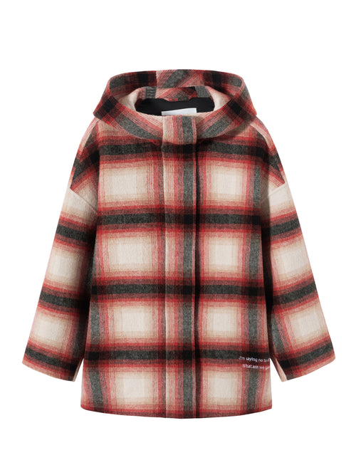 Urlazh New York Plaid Double-Face Hooded Coat