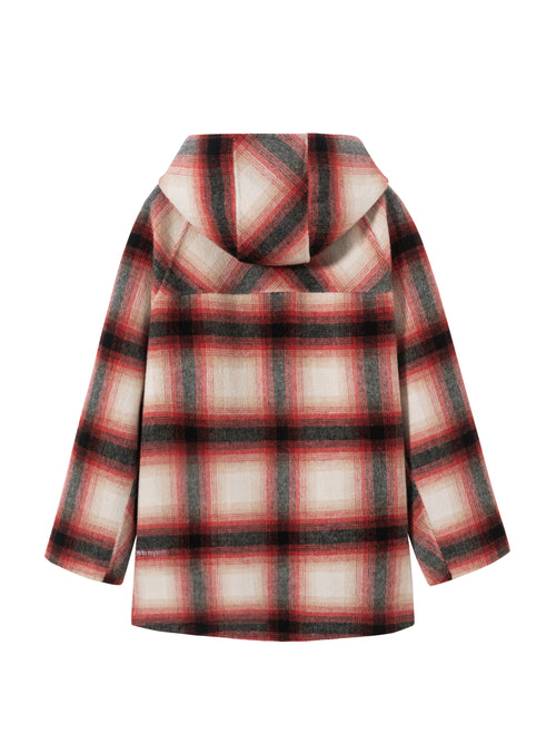 Plaid Double-face Hooded Coat - Urlazh New York