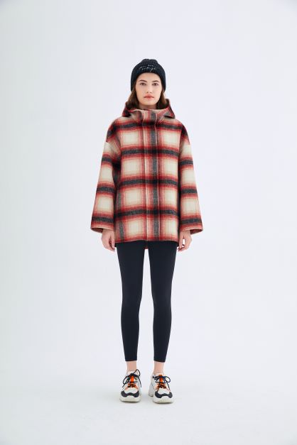 Plaid Double-face Hooded Coat - Urlazh New York