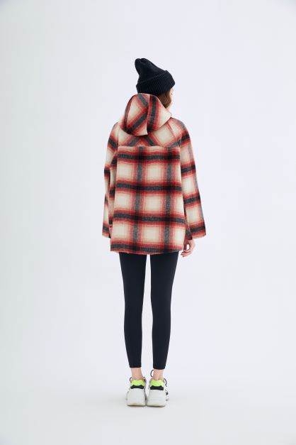 Plaid Double-face Hooded Coat - Urlazh New York