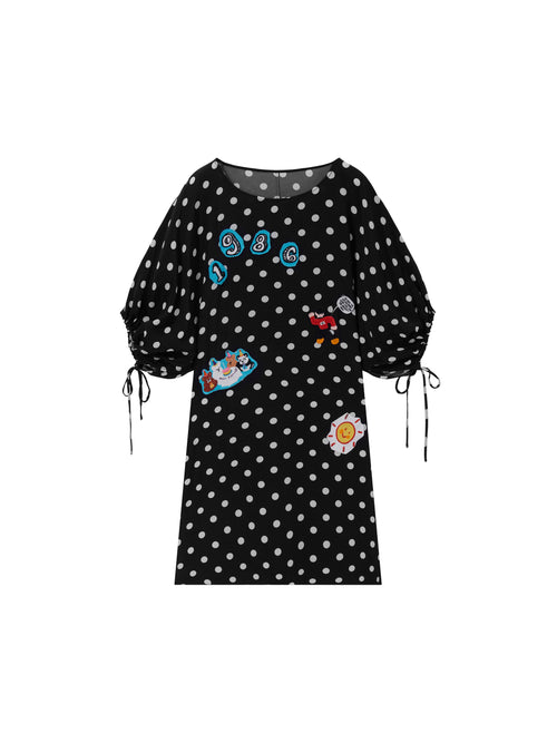 Polka-Dot Cartoon Dress - Urlazh New York