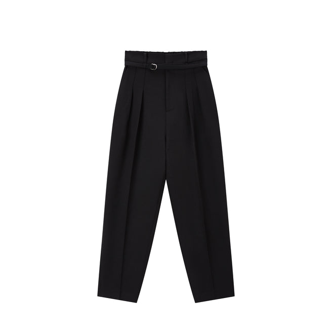 Pleated Cropped Trousers - Urlazh New York