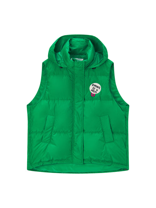 'Phone' Emerald Down Vest