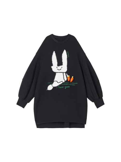U-Bunny Sweatshirt Dress