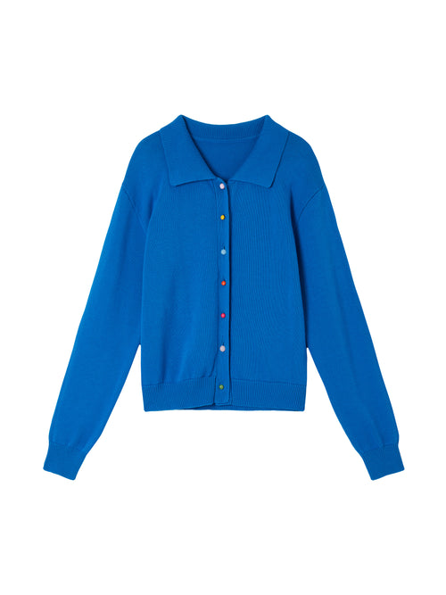 Candy Button Cardigan - Blue