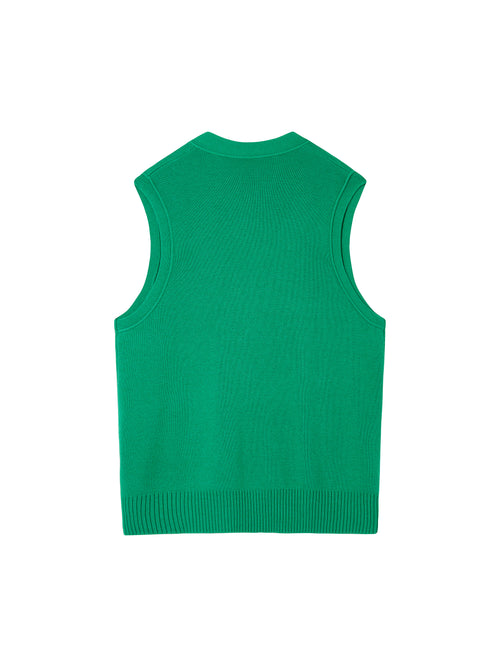 Oversized 'Kelly' Green Knit Vest