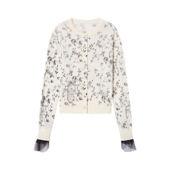 ROMA Floral Cashmere Cardigan - Urlazh New York