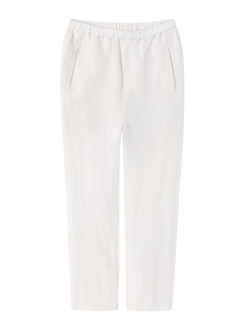 White Linen Lounge Pants - Urlazh New York