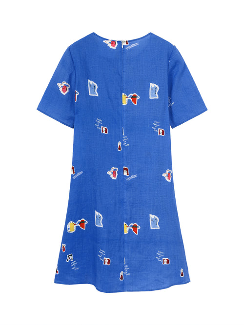 Sapphire Pleated T-Shirt Dress - Urlazh New York