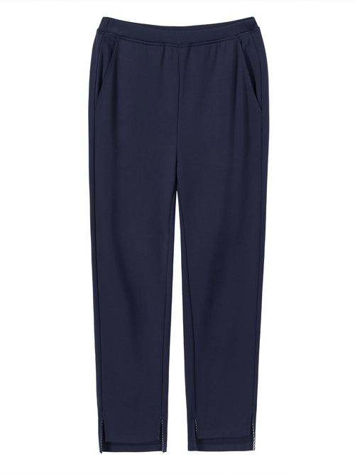 Navy Cropped Lounge Pants - Urlazh New York