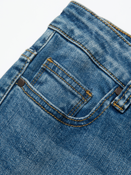 Blue Washed Flared Jeans - Urlazh New York