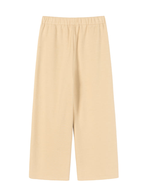 Beige Knit Wide Leg Pants - Urlazh New York