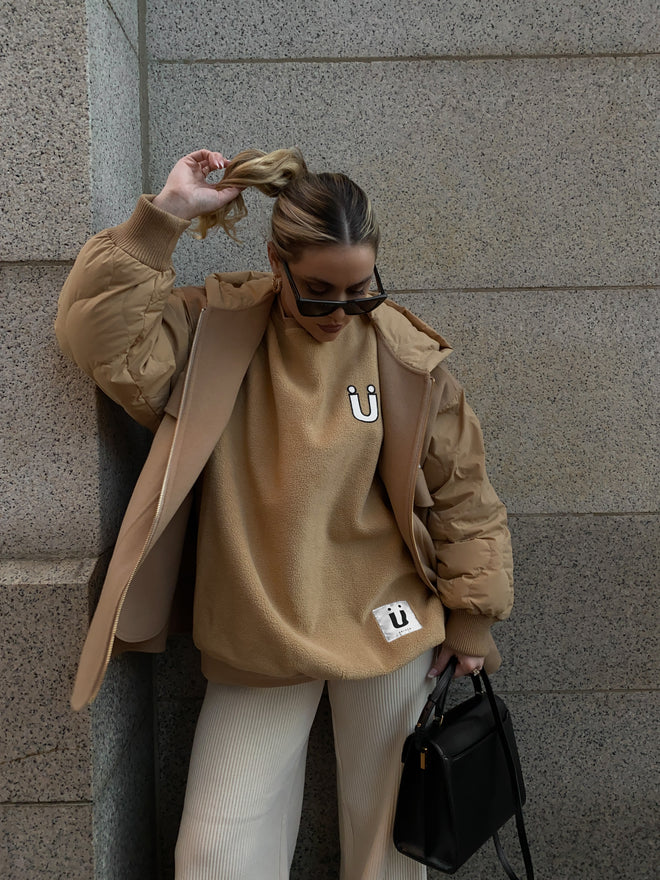 Camel Wool & Nylon Hybrid Jacket - Urlazh New York