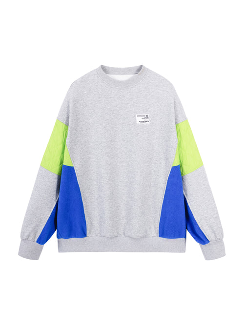 Neon Quilt Panel Sweatshirt - Urlazh New York