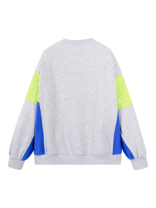 Neon Quilt Panel Sweatshirt - Urlazh New York